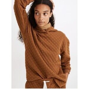 Madewell (Re)Sourced Quilted Pullover  XL Hoodie Brown Women's  Cozy